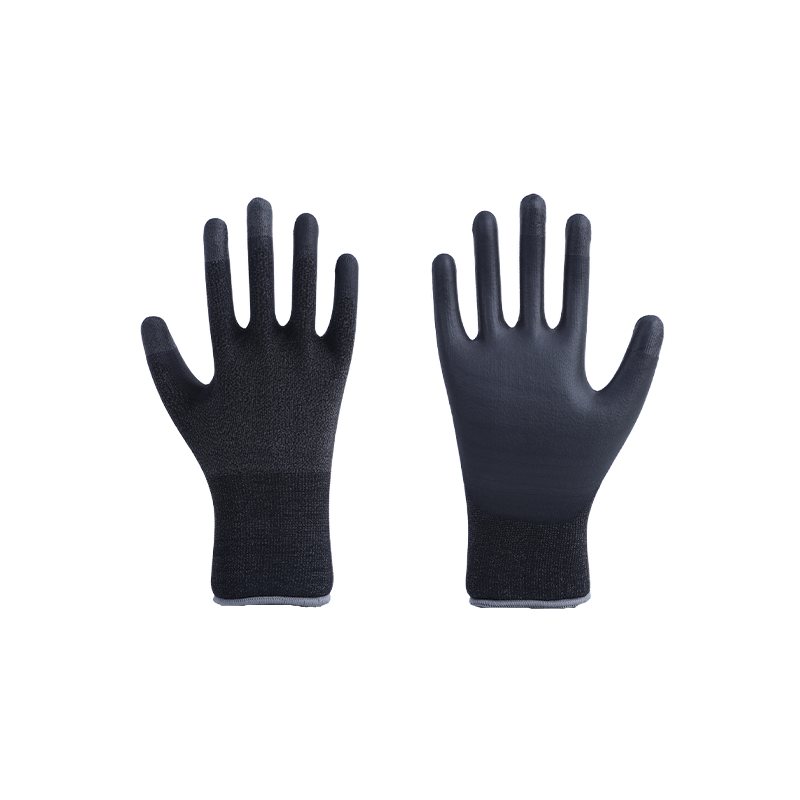 Nano Polyester Spandex Fingerforsterkede PU-hansker